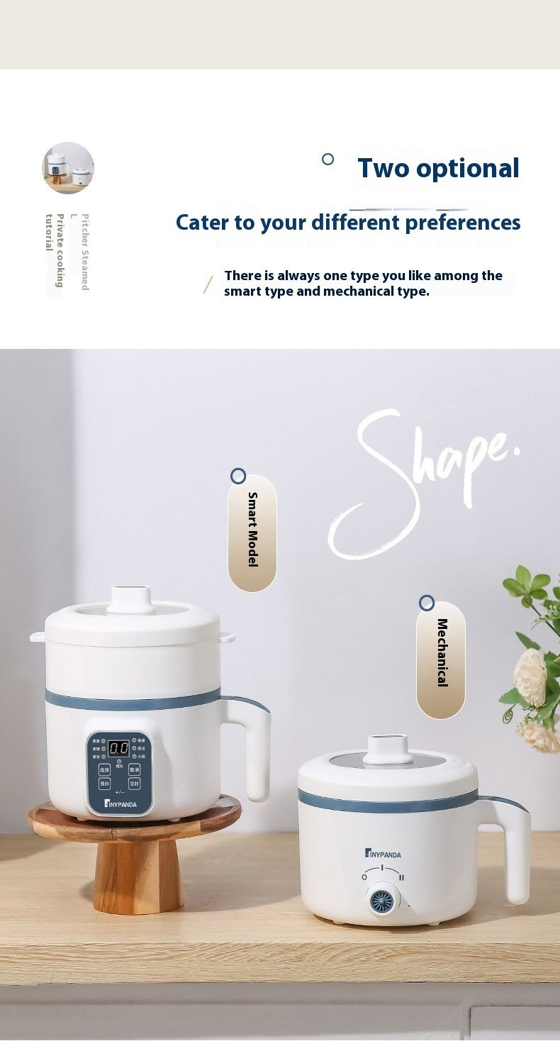 Household Electric Cooking Machine 1-2 People Hot Pot Stew Heating Eggs Soup Non-stick Pan Multifunction Electric Rice Cooker