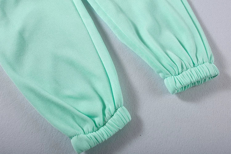 Fashion Trend Women's Wear, Long-sleeved Sports Casual Suit Waist Two-piece Set