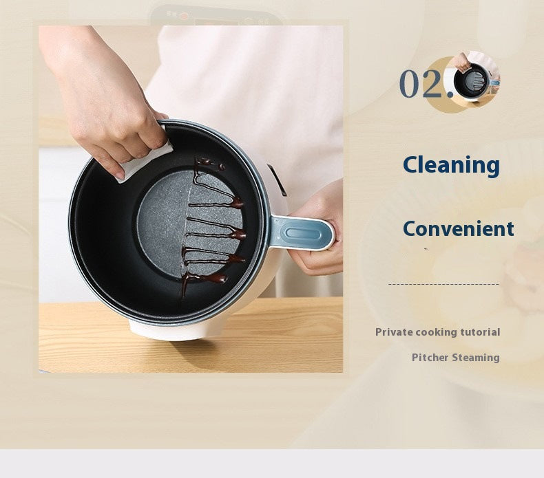 Household Electric Cooking Machine 1-2 People Hot Pot Stew Heating Eggs Soup Non-stick Pan Multifunction Electric Rice Cooker