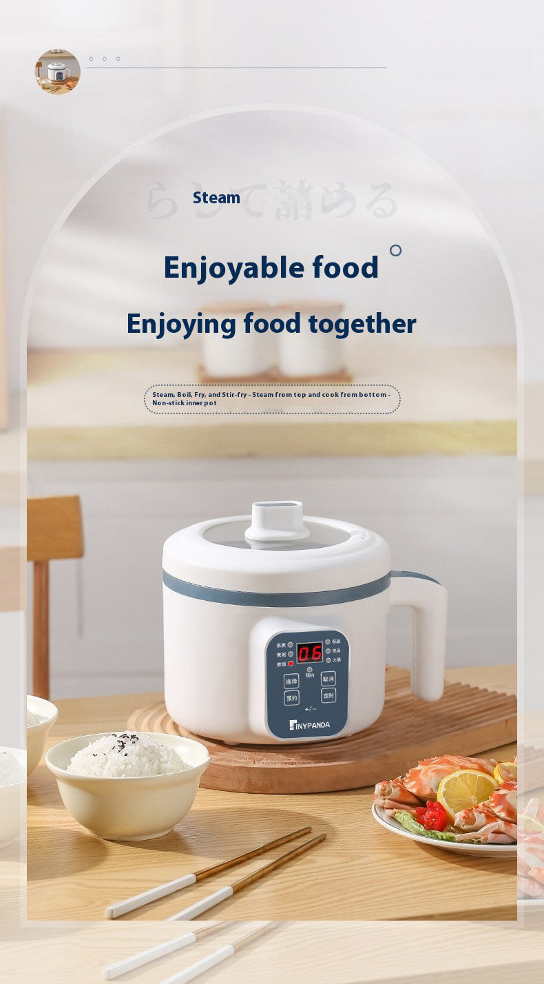 Household Electric Cooking Machine 1-2 People Hot Pot Stew Heating Eggs Soup Non-stick Pan Multifunction Electric Rice Cooker