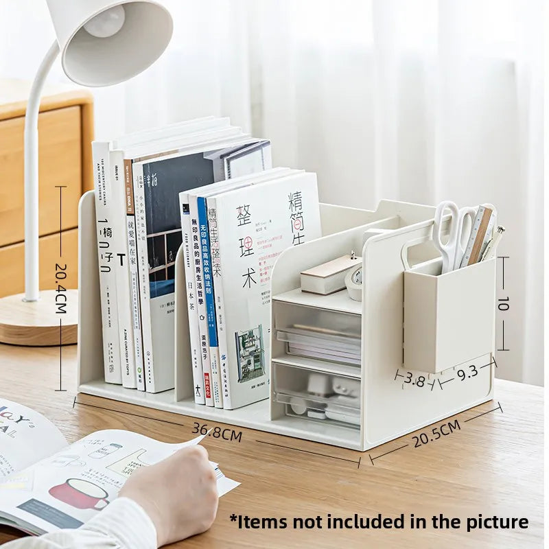 Office Desk Bookelf Desktop Organizer File Book Storage Box Office Desk Accories Simptic Plastic Desktop Organizer Box
