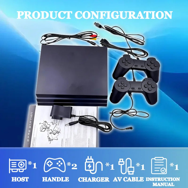 PS 4 Style Gaming Console Set With 22 Built-In Classic Games Including A Black Light Gun Controllers Suitable For Retro Game