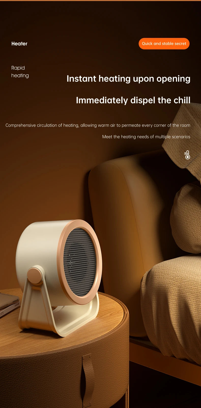 Portable Desktop Heater Electric Heater Hot Air Blower Fan Heater Mini Radiator Office Room Home Appliance Warmer Low Consumptio