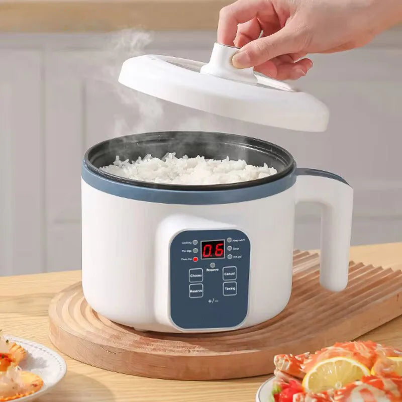 Household Electric Cooking Machine 1-2 People Hot Pot Stew Heating Eggs Soup Non-stick Pan Multifunction Electric Rice Cooker