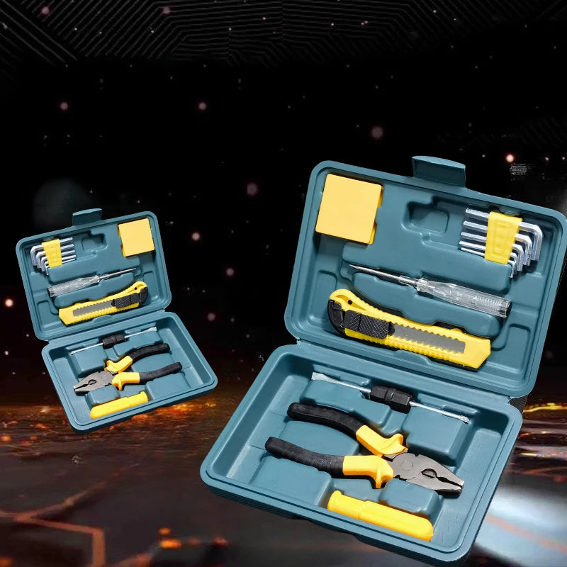 Household 12 Piece Set Hardware Tool Set Maintenance Tool Box Multi-function Combination Electrician Tool Set Auto Repair Tools