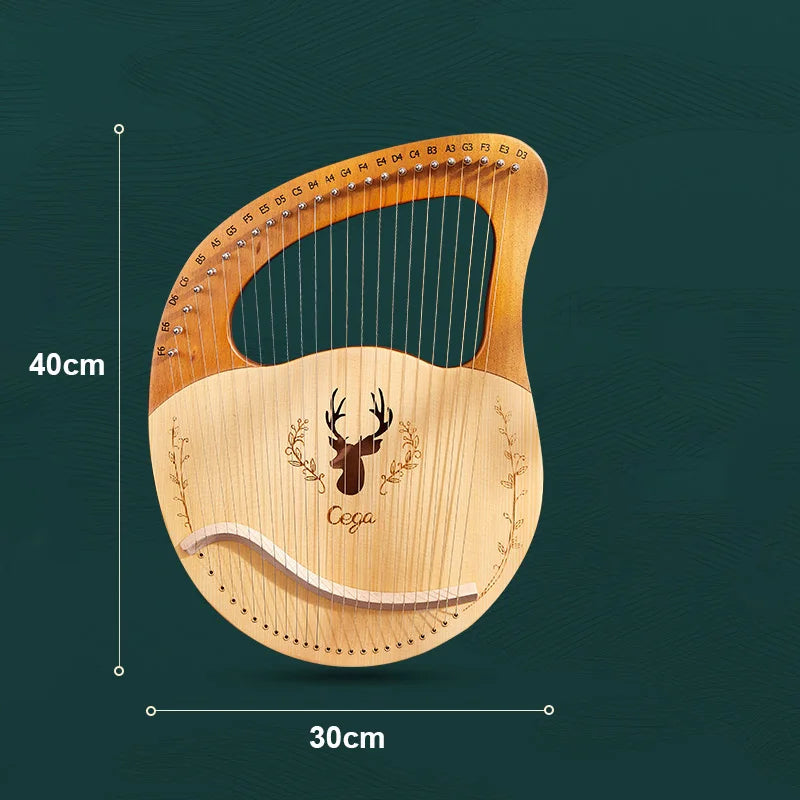 16 21 24 Strings Lyre Harp Mahogany Wood Harp Piano Stringed Musical Instrument With Tuning Wrench Spare Strings