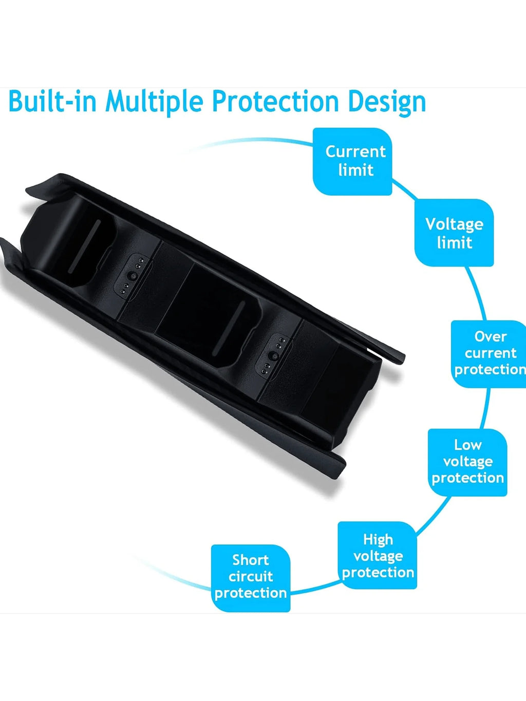 Game Wireless Charging Station for PS5 with Dual Fast Charger Dock and LED Charging Indicators
