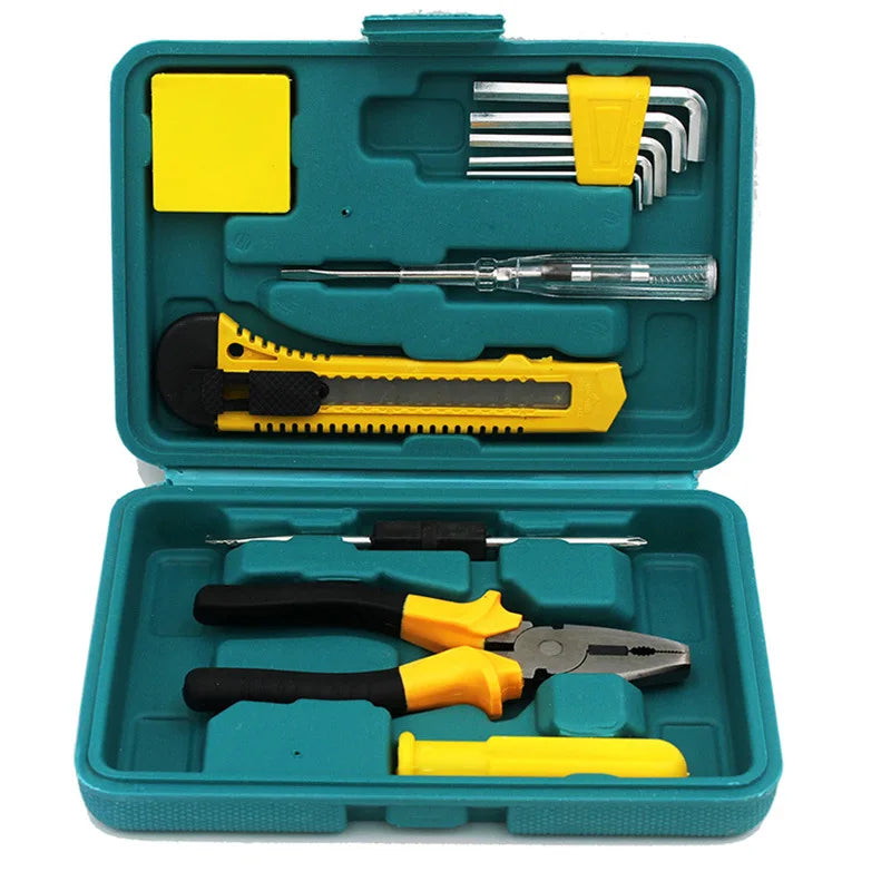 Household 12 Piece Set Hardware Tool Set Maintenance Tool Box Multi-function Combination Electrician Tool Set Auto Repair Tools