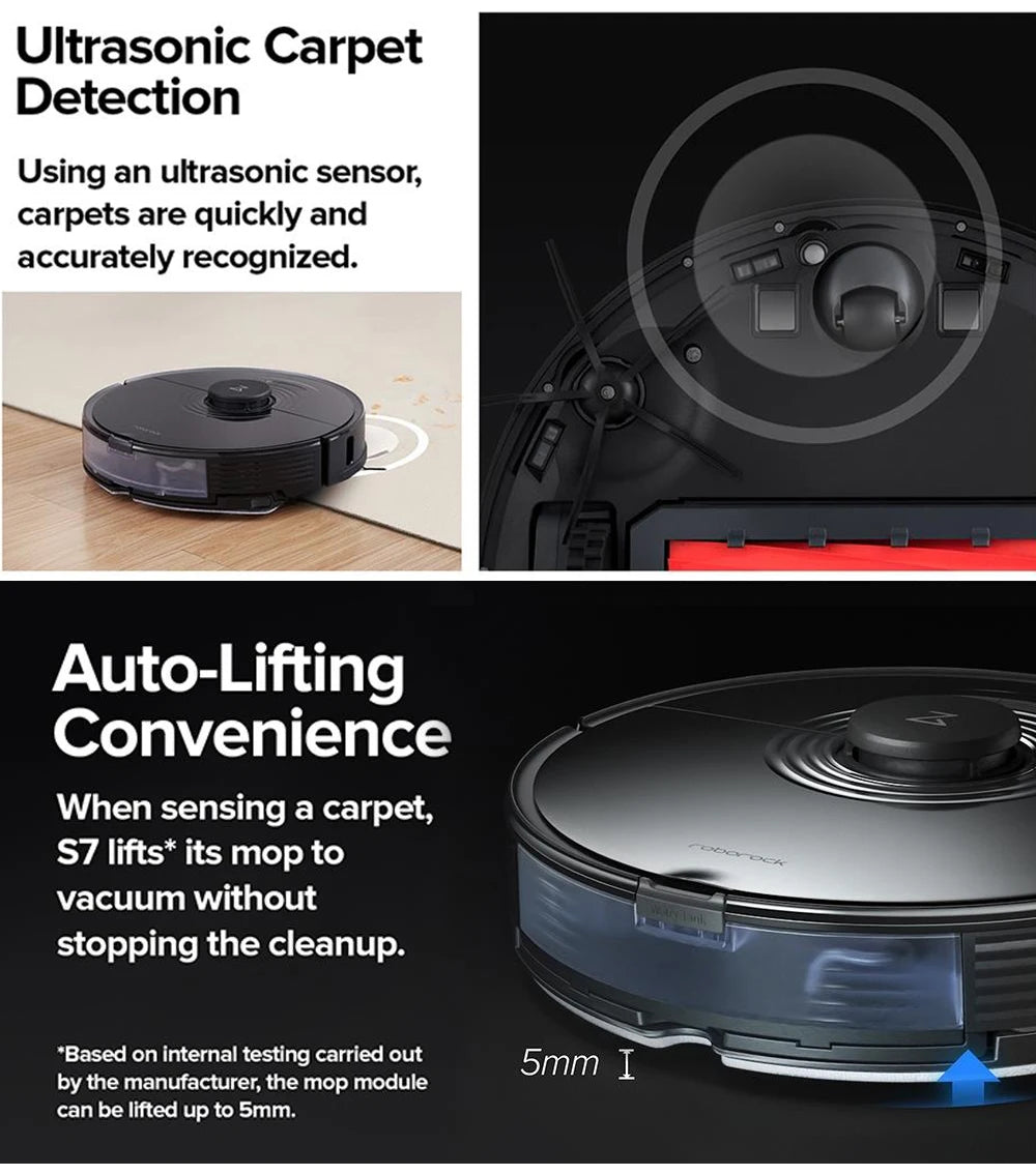 Housing Appliances Light 3-In-1 Combo Navigation Function Essential Part Replacement Strong Self Cleaning Vacuum Robot