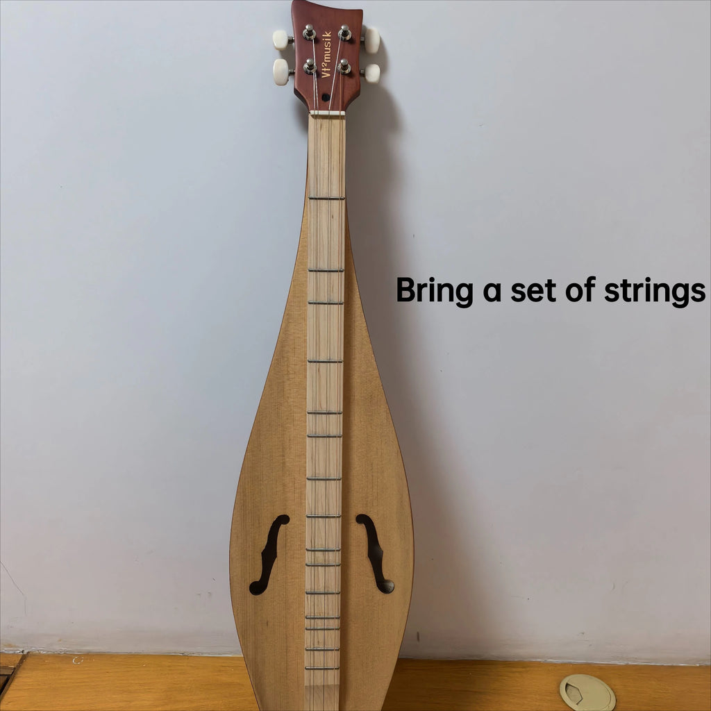 American 4stringed Instrument Dulcimer Easy Learn Niche Guitar Playing Singing Musical Instruments Accompaniment Accessories