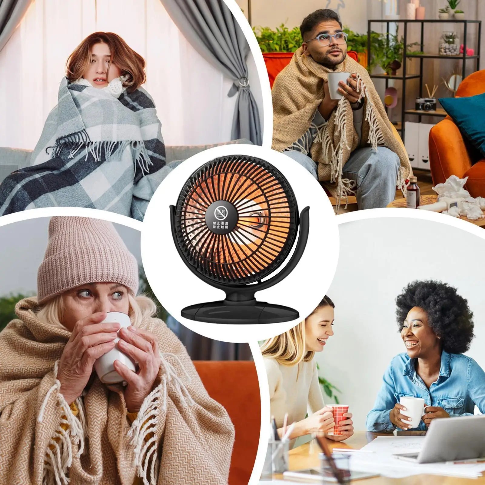 Small Desk Heater 200W Portable Appliances Lightweight Desk Space Heater For Office Home Bedroom Indoor Bathroom Living Room