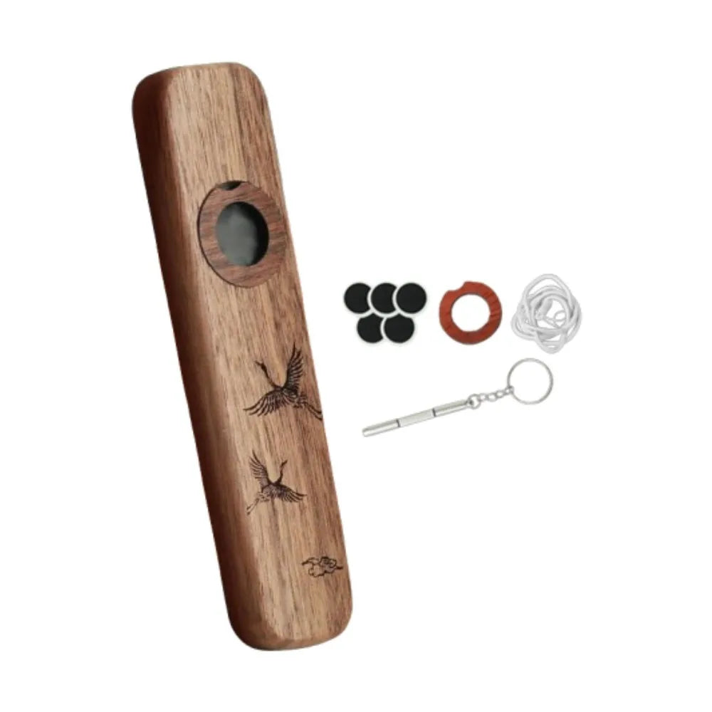Musical Instrument Creative Wooden Kazoo Professional Portable Accompaniment Kazoo Smooth Lightweight Wind Instrument Music Gift