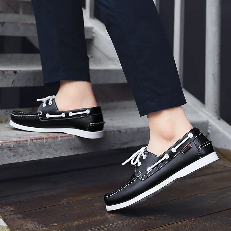 Shoes for Men Fashion Comfortable Loafers Genuine Leather Driving Shoes Men Sneakers Retro Boat Shoes Classic Designer Flats New