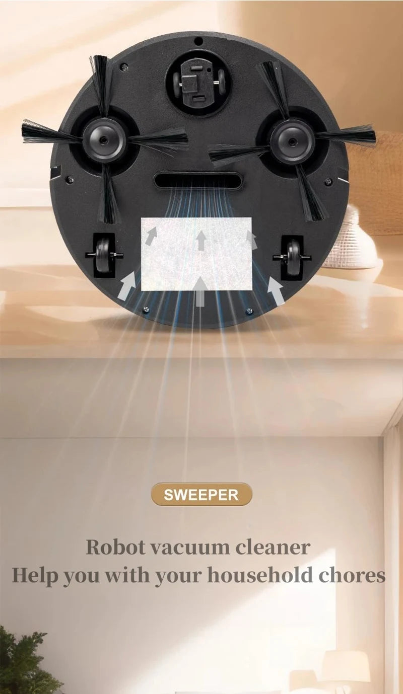 Household Sweeping Robot Three In One Intelligent Cleaning Machine Vacuum Cleaner Small Household Appliances New 2025
