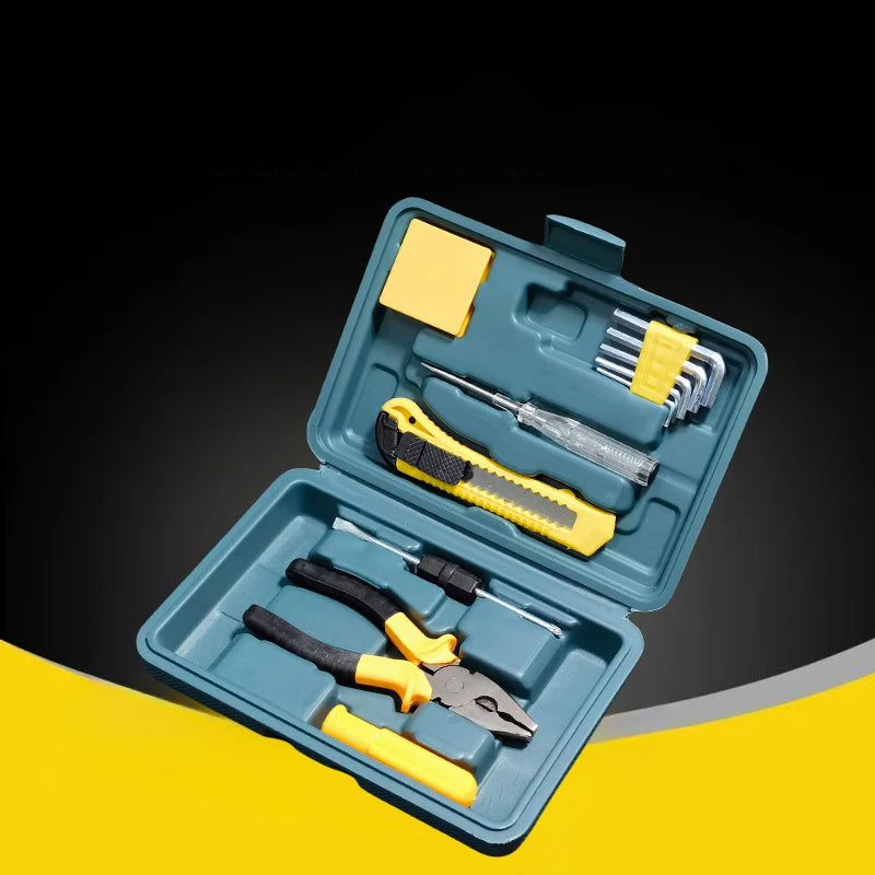 Household 12 Piece Set Hardware Tool Set Maintenance Tool Box Multi-function Combination Electrician Tool Set Auto Repair Tools