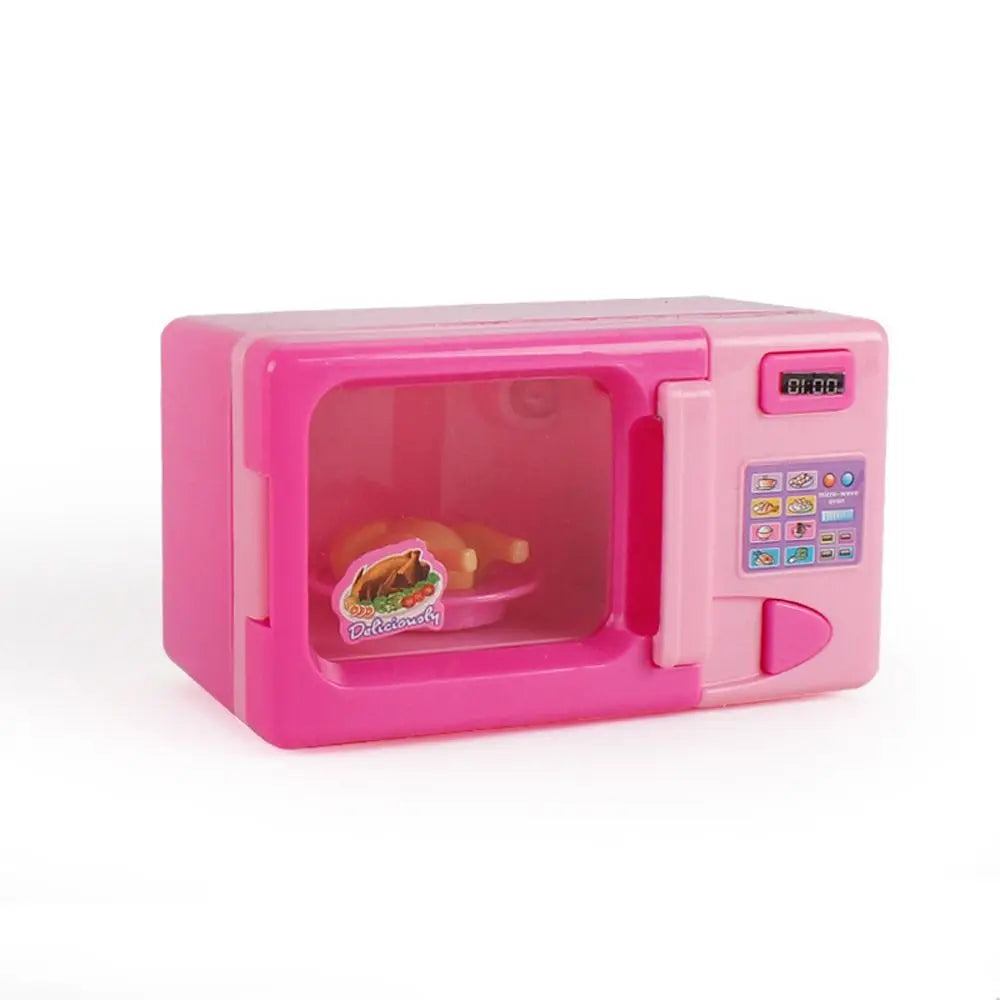 Coffee Machine Household Appliances Toys Toaster Blender Cooking Pretend Play Set with Light Sweeper Kitchen Toys For Children