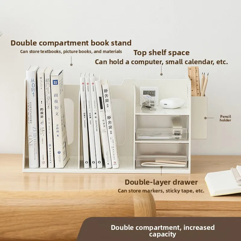 Office Desk Bookelf Desktop Organizer File Book Storage Box Office Desk Accories Simptic Plastic Desktop Organizer Box