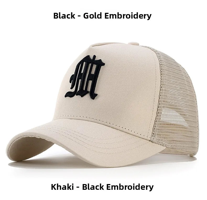 High-Crown Baseball Cap Men's Summer Faion Brand Face Slimming Hard-Top Wide-Eyelid Sun Protection Youth All Seasons Cotton...