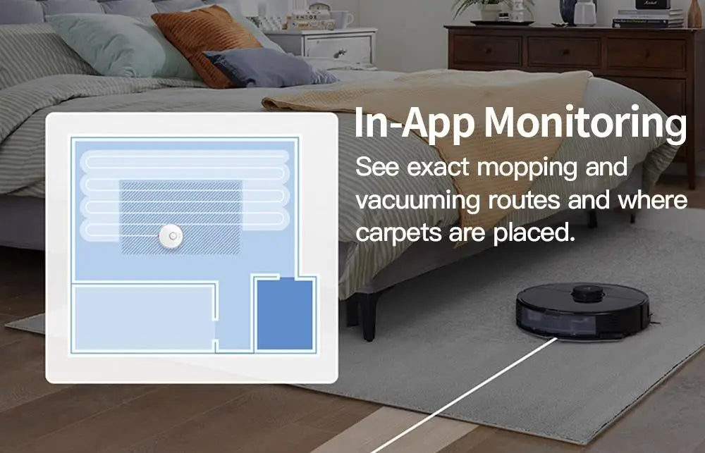 Housing Appliances Light 3-In-1 Combo Navigation Function Essential Part Replacement Strong Self Cleaning Vacuum Robot