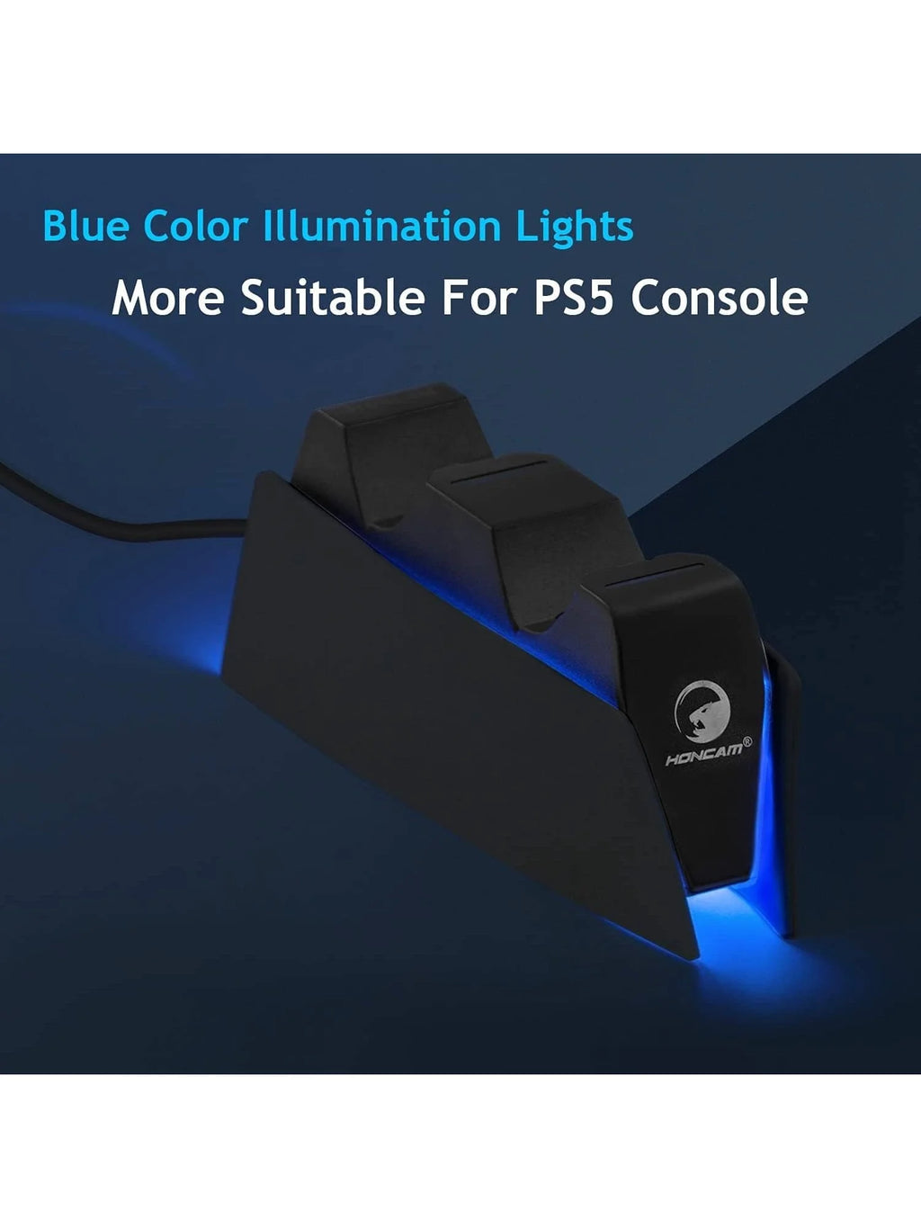 Game Wireless Charging Station for PS5 with Dual Fast Charger Dock and LED Charging Indicators