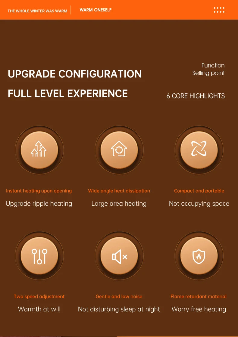 Portable Desktop Heater Electric Heater Hot Air Blower Fan Heater Mini Radiator Office Room Home Appliance Warmer Low Consumptio