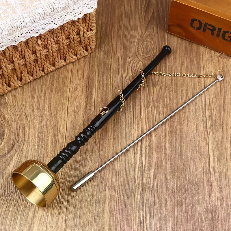 Buddhist Instruments Brass Instrument Buddha Chime Muti-Purpose Long Hand Bell For Yoga Meditation Chanting Temple Ritual