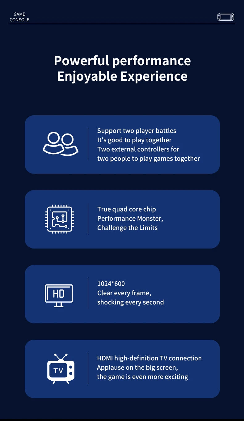 G90 7 inch 64GB 4000mAh high definition arcade handheld game console for PSP/PS1 nostalgic retro TV game controller