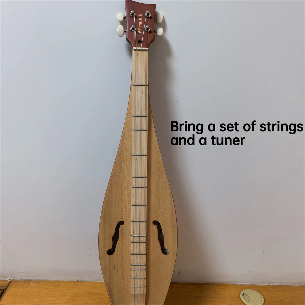 American 4stringed Instrument Dulcimer Easy Learn Niche Guitar Playing Singing Musical Instruments Accompaniment Accessories