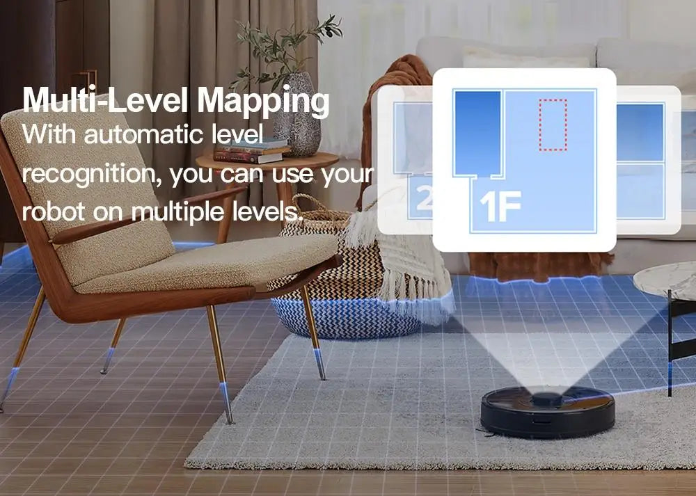 Housing Appliances Light 3-In-1 Combo Navigation Function Essential Part Replacement Strong Self Cleaning Vacuum Robot