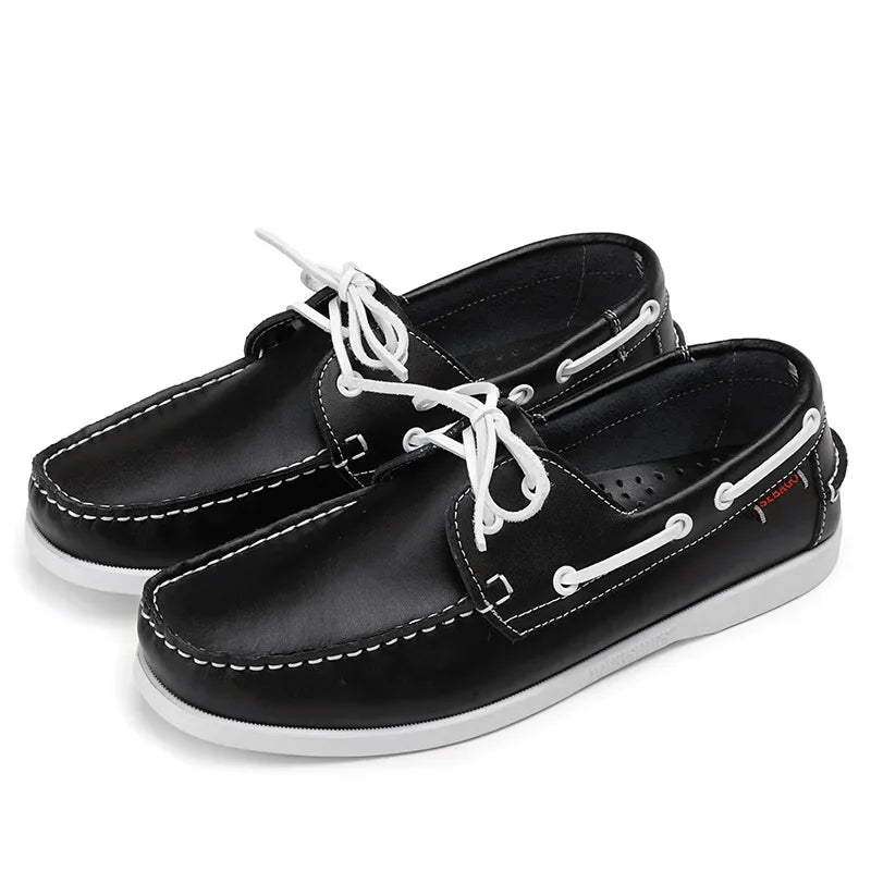 Shoes for Men Fashion Comfortable Loafers Genuine Leather Driving Shoes Men Sneakers Retro Boat Shoes Classic Designer Flats New