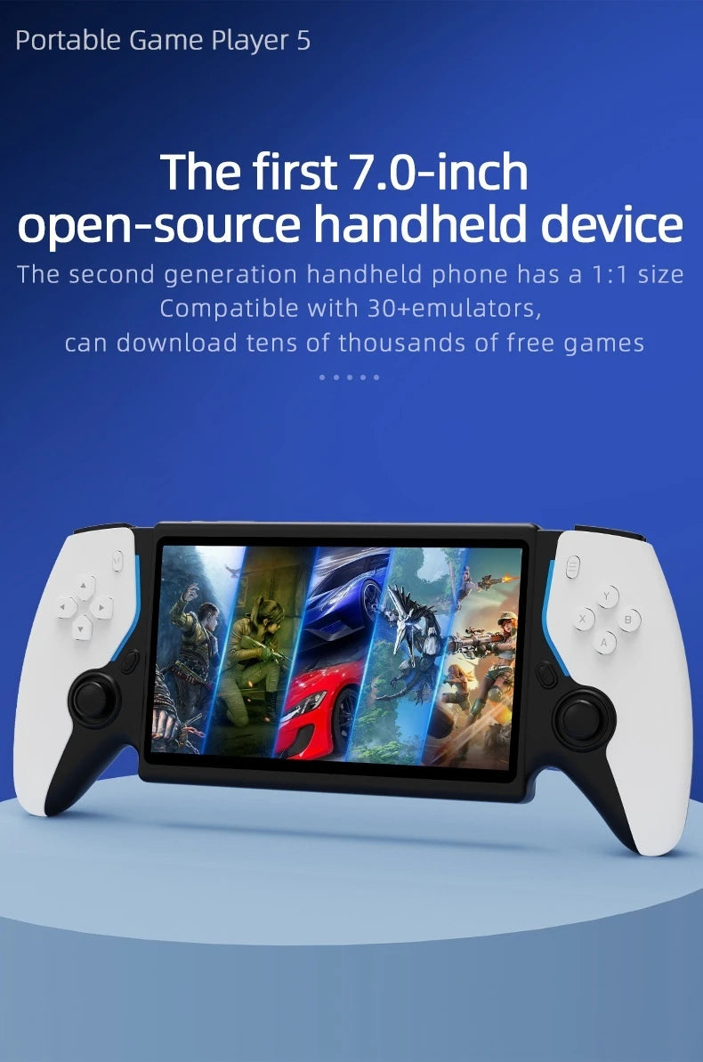 New PS5 7.0 Inch 64G Open Source System Dual Controller Handheld Game Console For PSP Street Fighter Competition
