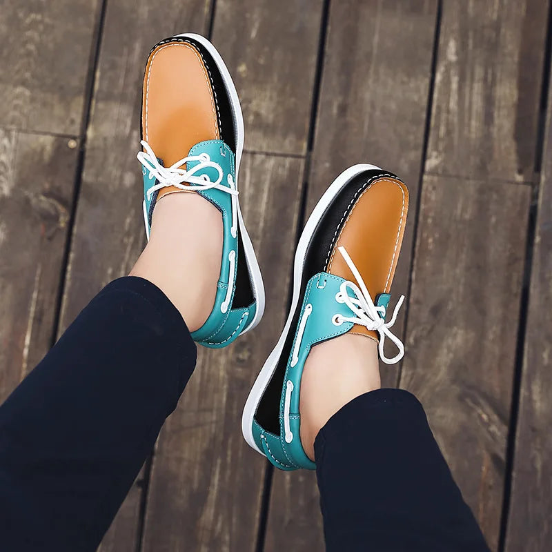 Shoes for Men Fashion Comfortable Loafers Genuine Leather Driving Shoes Men Sneakers Retro Boat Shoes Classic Designer Flats New