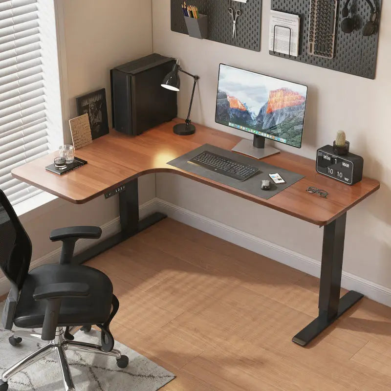 Intelligent Modern Home Office Adjustable Computer Desk Durable Ergonomics L-Shaped Corner Lifting Platform Electric Home Office