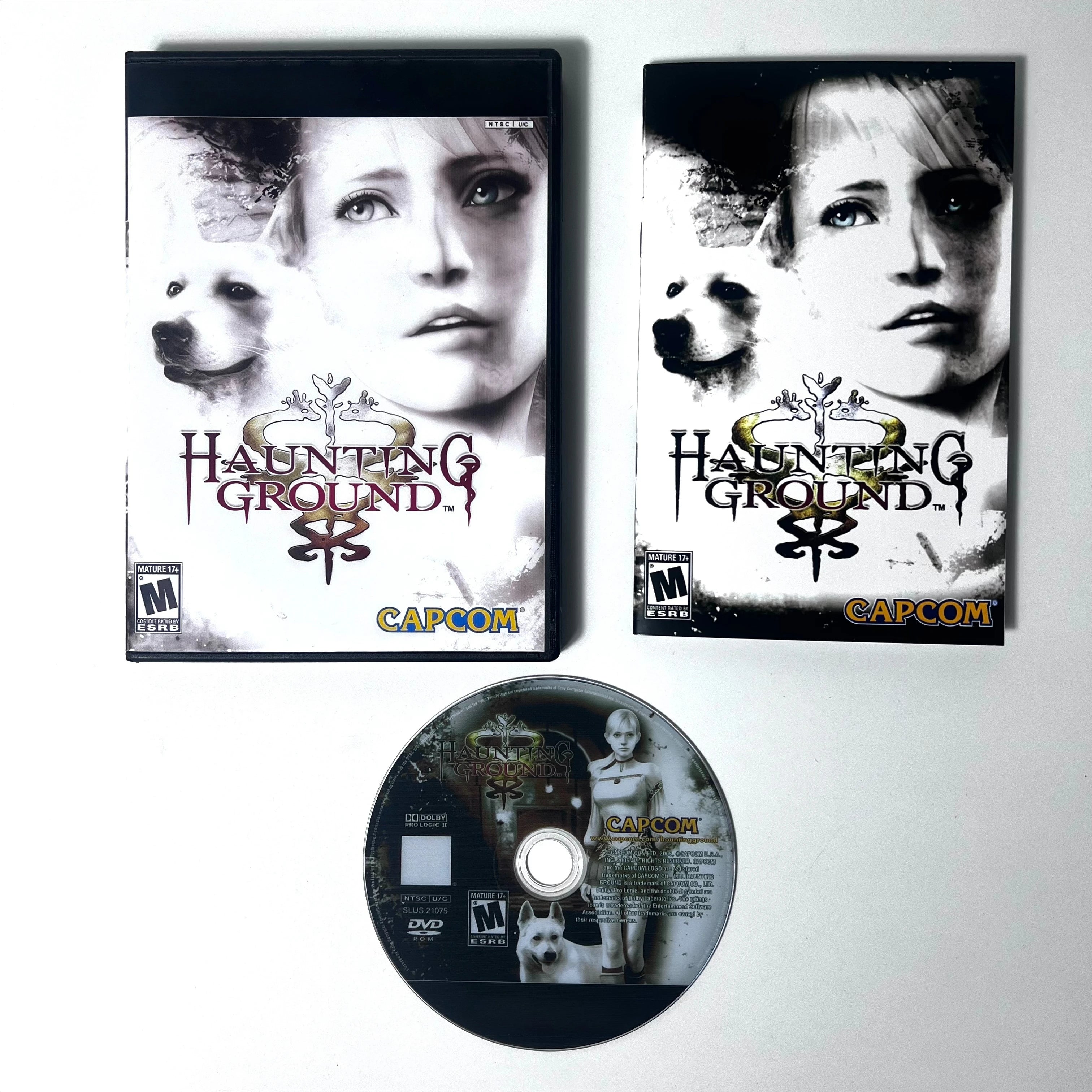 PS 2 Haunting Ground With Manual Copy CD Disc Digital burning disc Retro Video Game For direct reading Unlock Console Station