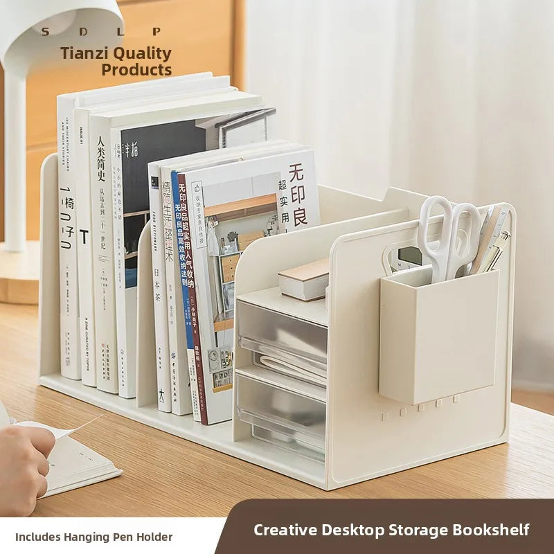 Office Desk Bookelf Desktop Organizer File Book Storage Box Office Desk Accories Simptic Plastic Desktop Organizer Box
