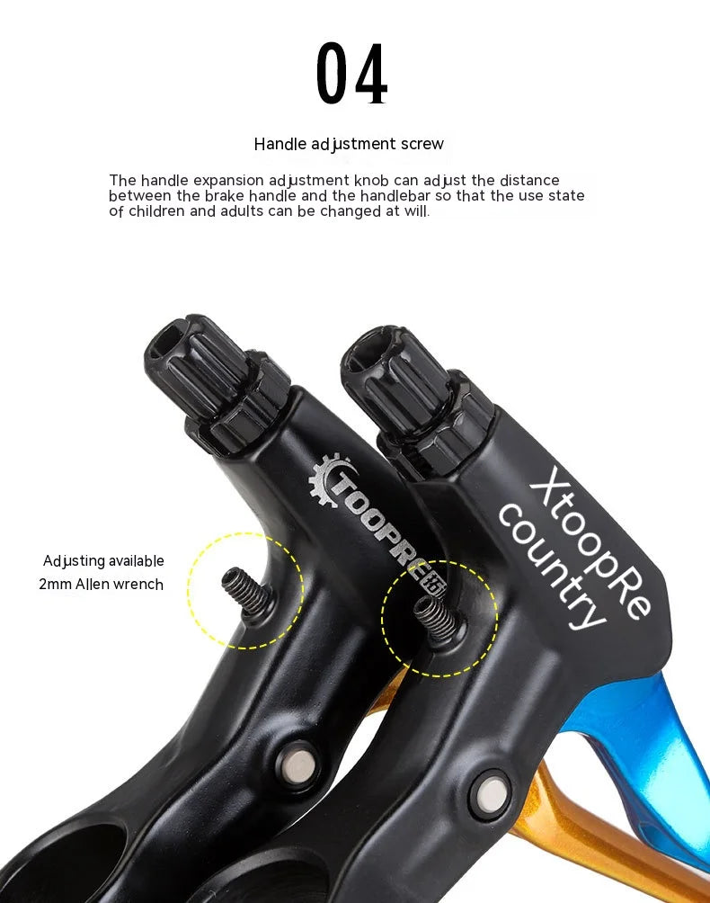 1 Pair Super Iight Aluminum Alloy Mountain Bike Brake Lever With Bell V-Brake Bicycle Parts Bicycle Accessories
