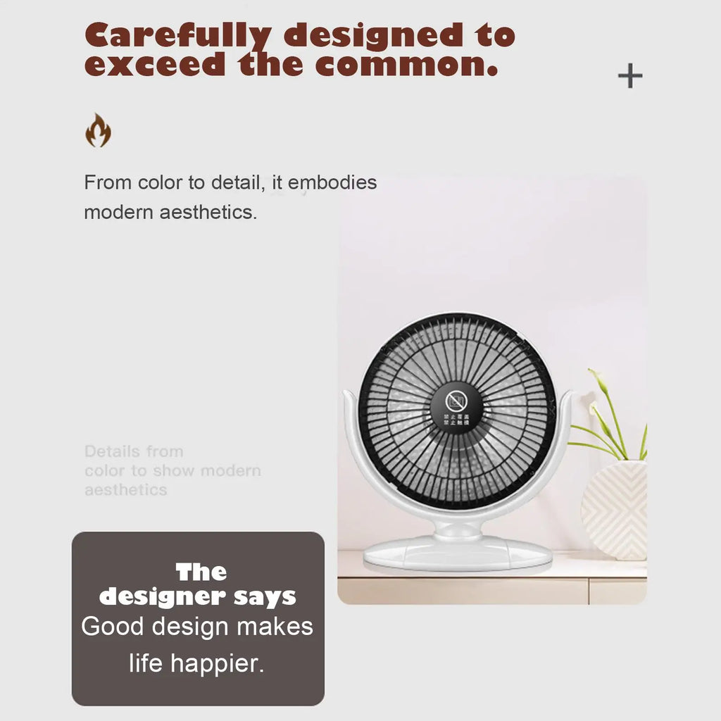 Small Desk Heater 200W Portable Appliances Lightweight Desk Space Heater For Office Home Bedroom Indoor Bathroom Living Room