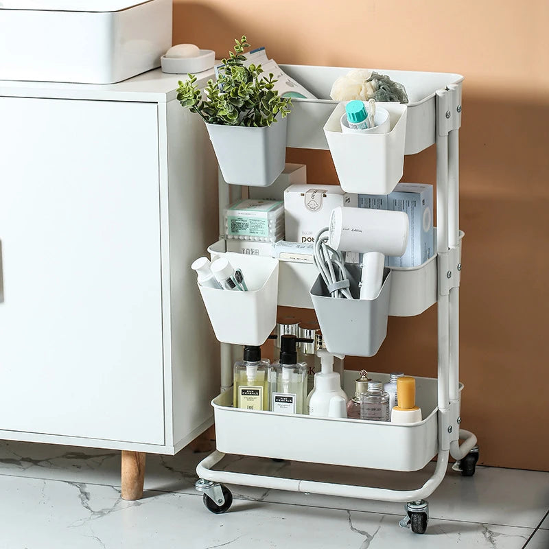 Office Wall Organizers with Hanging Cup Holders Rolling Cart Accessories Pen Holders & Storage Buckets for Desktop Space Saving