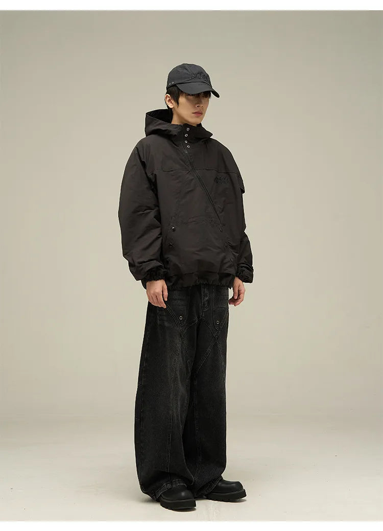 Baggy Jeans Men American Style Personality Vintage Wide Leg Trousers All-match Washed Fashion Streetwear Handsome Cool Pantalone