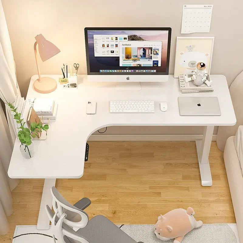 Intelligent Modern Home Office Adjustable Computer Desk Durable Ergonomics L-Shaped Corner Lifting Platform Electric Home Office