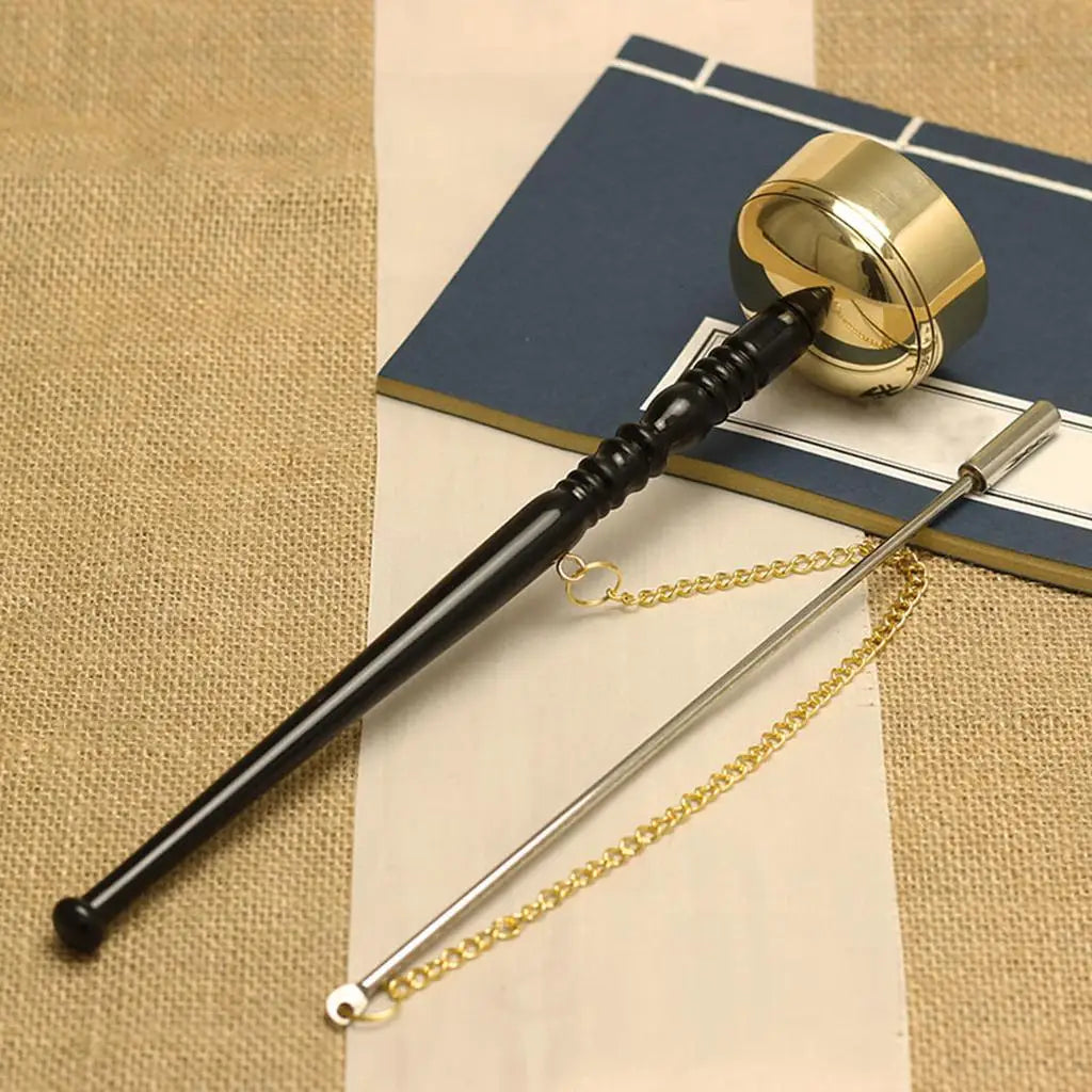 Buddhist Instruments Brass Instrument Buddha Chime Muti-Purpose Long Hand Bell Handbell Meditation Temple Ritual Monks