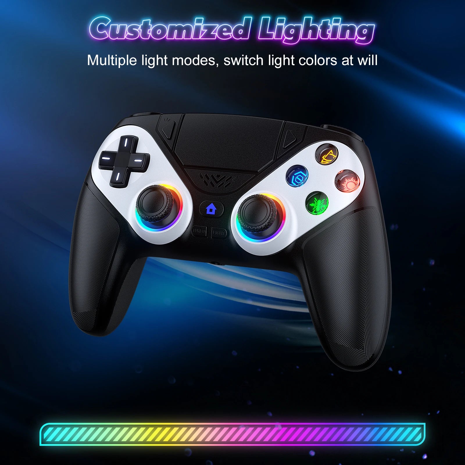 Bluetooth Gamepad For Playstation 5 Wireless Controller Ps5 Pc Console Controller With Turbo Dual Sense Vibrate Programming