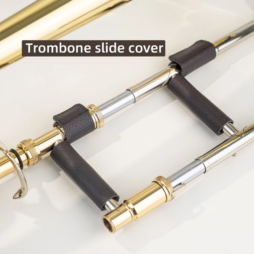 Trombone Instrument Hand Guard, Glove, Hand Rest, Pull Tube Cover, Pad, Protective Cover, Non-Slip Leather Cover, Musical Instrument Accessories