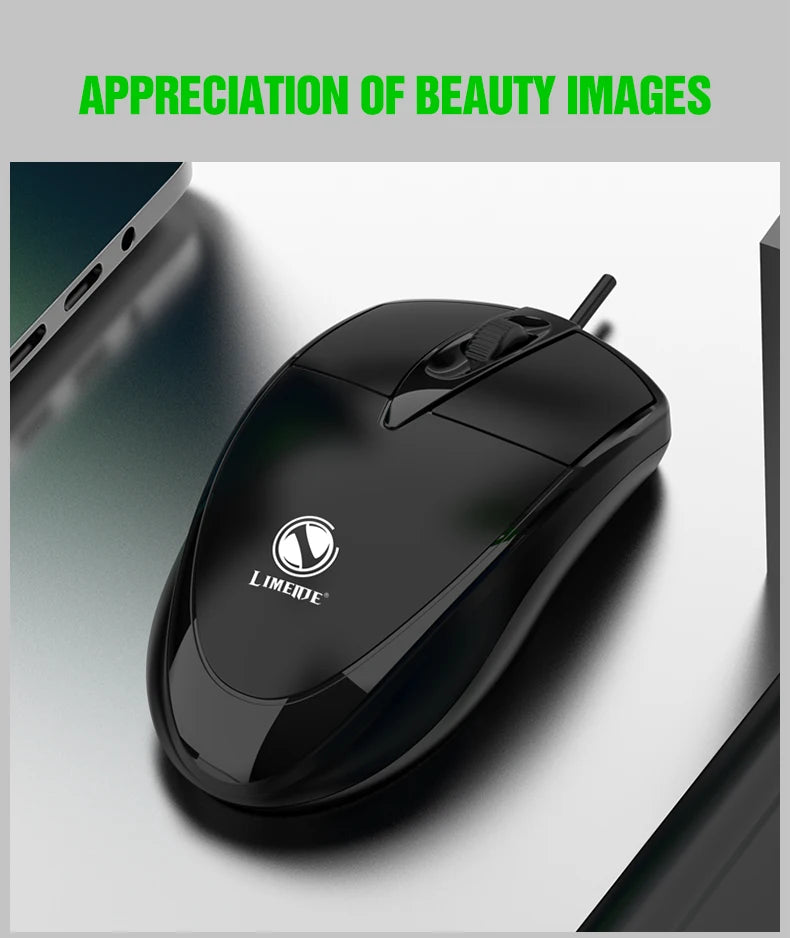 301 Wired Mouse Office Gaming Desktop Computer Laptop Business Mouse USB Optical Mouse