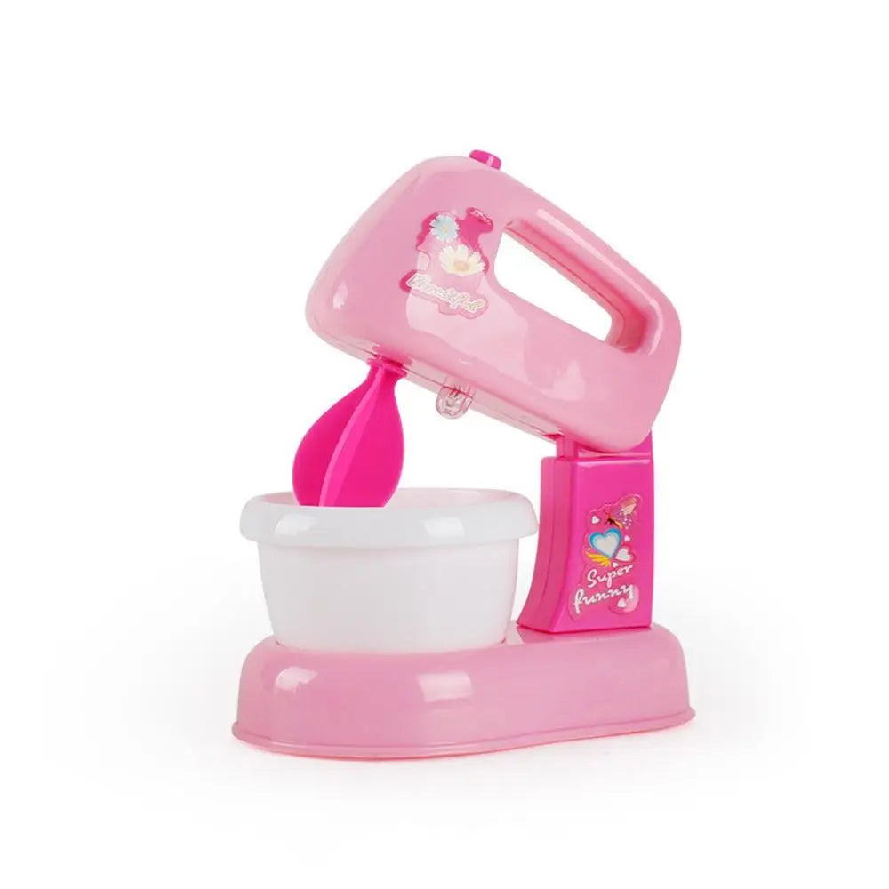 Coffee Machine Household Appliances Toys Toaster Blender Cooking Pretend Play Set with Light Sweeper Kitchen Toys For Children