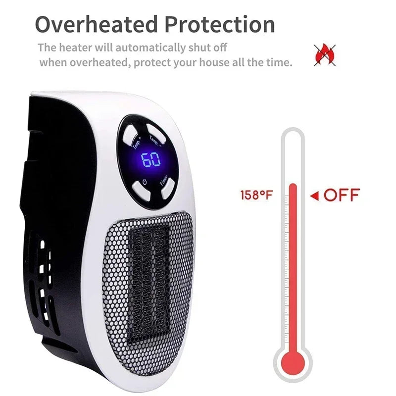 Portable Heater Electric Heater Convenient Room Heater Heating Warm Air Blower Wall Mounted Winter Warmer Machine Home Appliance