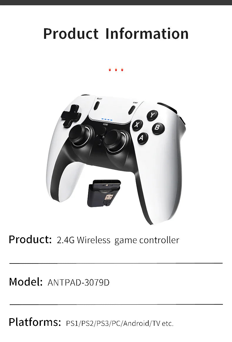 Wireless Gaming Controller For PS1 PS2 PS3 PC Android Wireless Controller Video Game Handheld Game Console Entertainment Gamepad