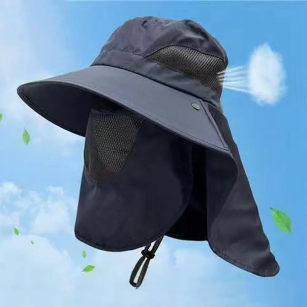 Fishing Caps Caps Mask Set Bucket Hat Sunscreen UV Protection Fisherman Hat Neck Headband Visor Sun Hat Outdoor