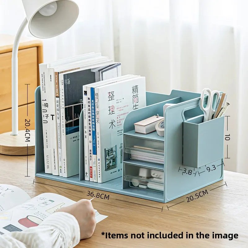Office Desk Bookelf Desktop Organizer File Book Storage Box Office Desk Accories Simptic Plastic Desktop Organizer Box