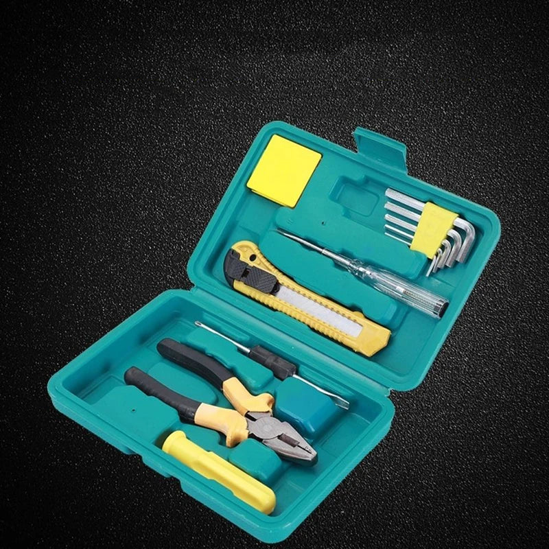 Household 12 Piece Set Hardware Tool Set Maintenance Tool Box Multi-function Combination Electrician Tool Set Auto Repair Tools
